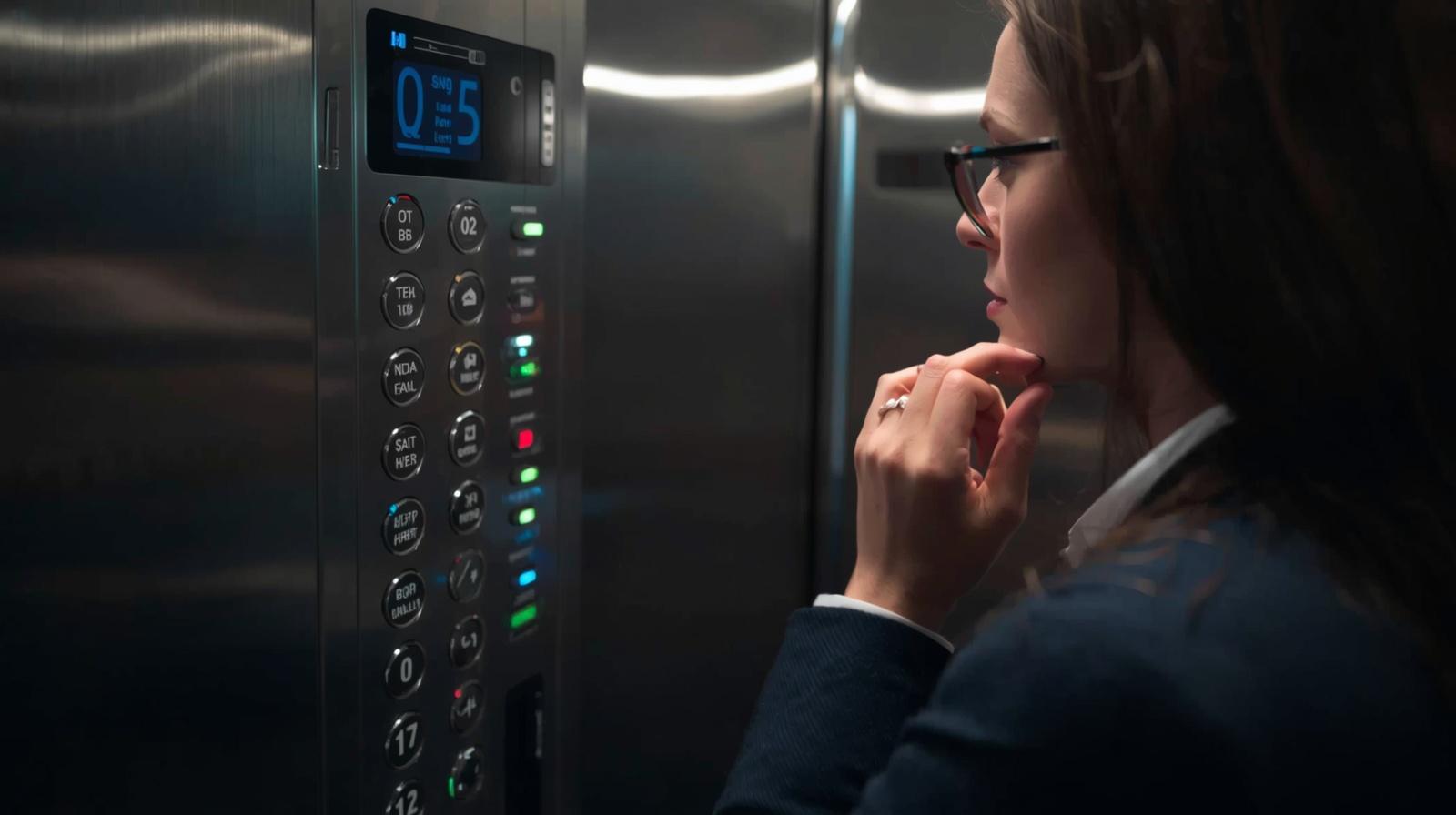 엘리베이터 버튼 및 센서 고장 시 대처 방법과 승강기 안전관리 수칙을 설명하는 안내 이미지